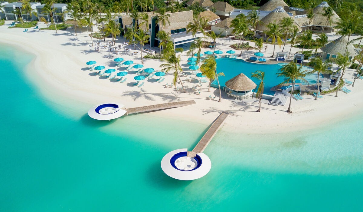 Aerial of Kandima Maldives beach club