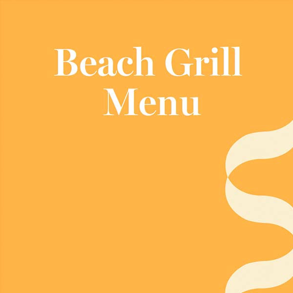 Menu do Beach Grill