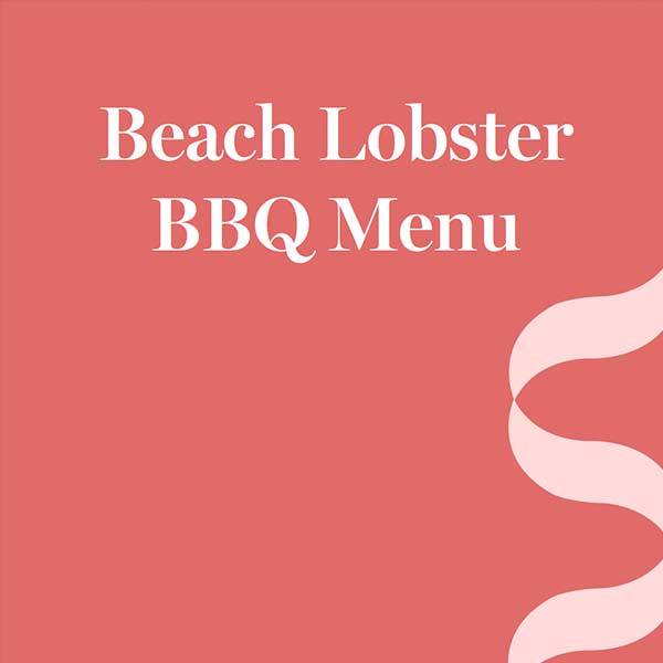 Beach Lobster BBQ Menu
